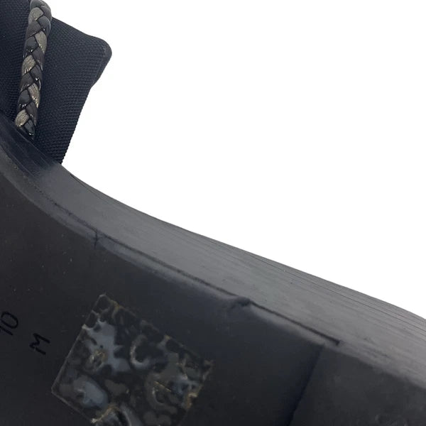 Brighton Sandals Isis Women’s 10M Black Braided Slide Low Wedge Y2K Slip On