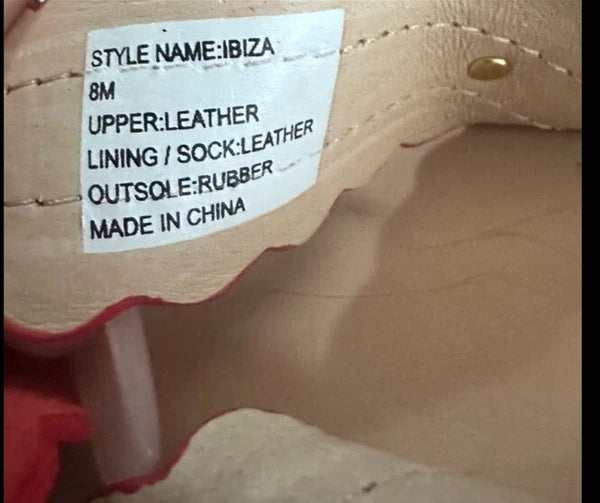 Kate Spade New York Red Ibiza Slide  Criss Cross Straps Sz 8 NWOB