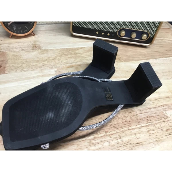 Fashion to Figure Nikita Wide Width Women's 10 W Silver Slip-On Dress Sandals