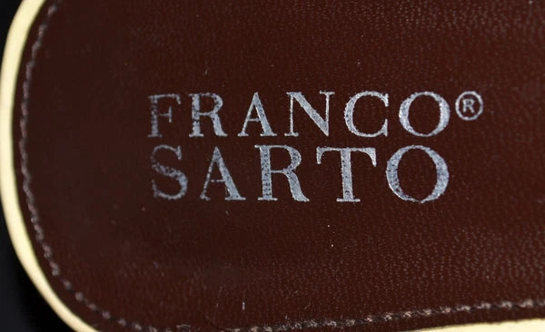 Franco Sarto Neat Yellow Patent Leather Buckle Toe Slide Sandals Size 9M Brazil