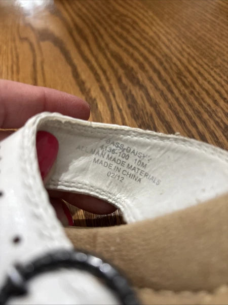 Bass Sandals Size 10 White Never Worn