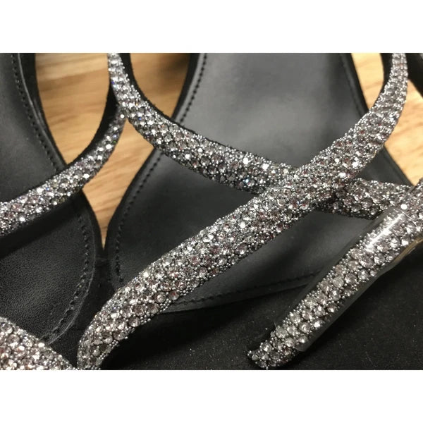 Fashion to Figure Nikita Wide Width Women's 10 W Silver Slip-On Dress Sandals