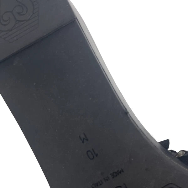 Brighton Sandals Isis Women’s 10M Black Braided Slide Low Wedge Y2K Slip On