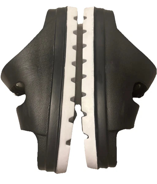 BIANCA J Slides NYC Black Platform Double Strap Slide Sandals Womens Size 9M