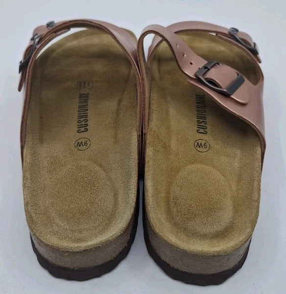 Cushionaire Classic Style Womens Sandal Lane Rose Gold 9W w/ Original Box