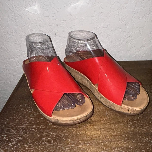 Fitflop Kys Slip On Slide Platform Wedge Cork Sandal Shoes  Style 310-209 Size 6