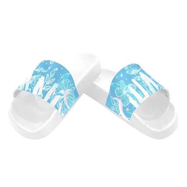 Custom Stitch Slide Sandals for Women Personalized Comfort & Style