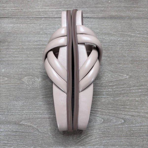 Covet Sol Crisscross Slide Sandal Nude Minimalist Comfort Sz 41/10-10.5US $142