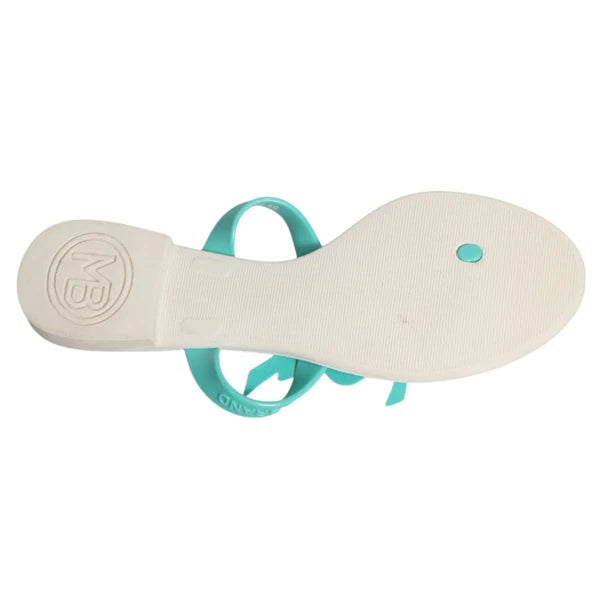 MYBRAND Shoes White Ink Green Rubber Logo Slippers Sandals EU38 / US7.5 100usd