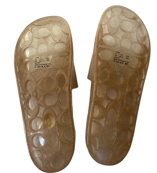 Coach Champagne Women's Ulyssa Slide Style #c3068 Sandals size 9