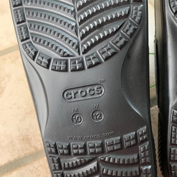 Crocs Classic Blue Tie Dye Style Slides Womens 12 Mens 10 Jibbitz Ready NWT