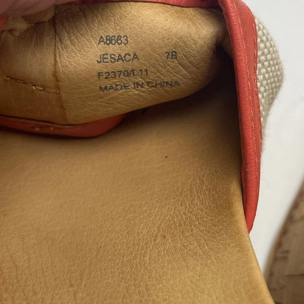 Coach Jesaca Floral Wedge Sandals Slides Platform Cork Heels Red Sz 7B A8663