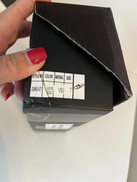 Fashion Nova Flip Flop, Women’s Flat Sandals Size 7, Rose Gold Rhinestones NEW