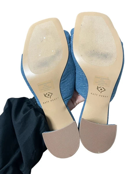 Katy Perry Knot Heeled Sandals The Tooliped Blue Denim Y2K Style Size 10