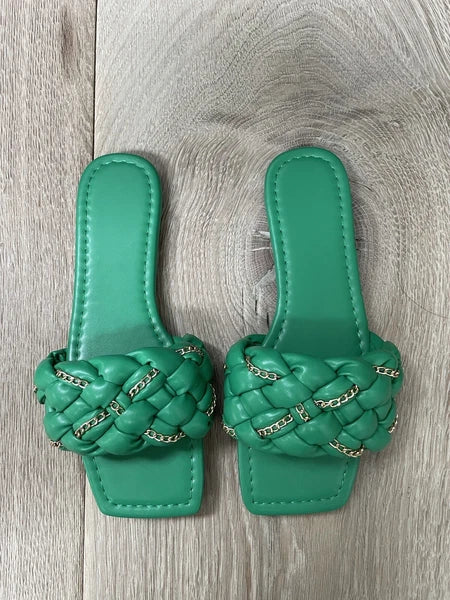 LADIES SUMMER SLIP ON FASHION MULE SLIDES SLIDERS SANDALS UK 5