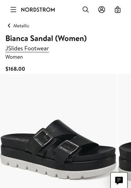 BIANCA J Slides NYC Black Platform Double Strap Slide Sandals Womens Size 9M