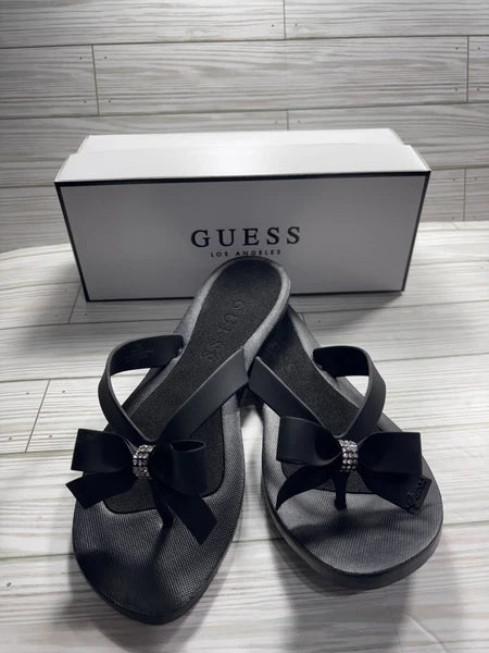 Guess Women's Tutu Eva Fashion Bow Detail Flip Flop Sandals Size 10 M