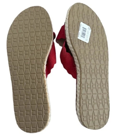 Kate Spade New York Red Ibiza Slide  Criss Cross Straps Sz 8 NWOB