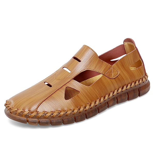Mens Sport Summer Leather Sandals Fashion Slip-on Hollow Out Casual Shoes New