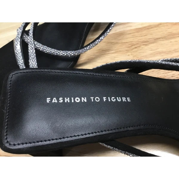 Fashion to Figure Nikita Wide Width Women's 10 W Silver Slip-On Dress Sandals