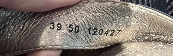 Arche Shoes Women Leather EU 39 US 8 Sandals Bronze Slip On Slides Heels