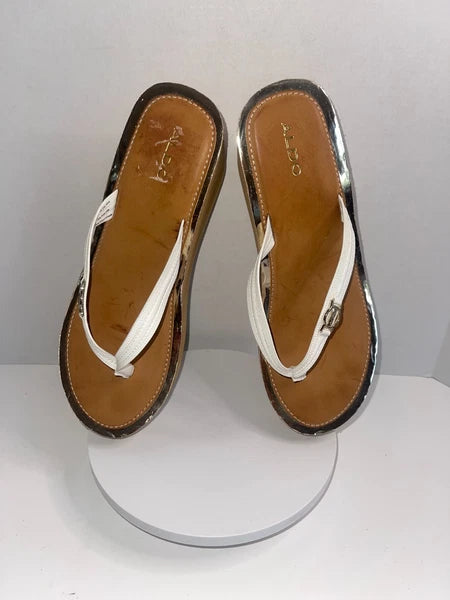 Aldo Women's Wedge Flip-Flop Sandals - Brown| Brand New | Size 11M