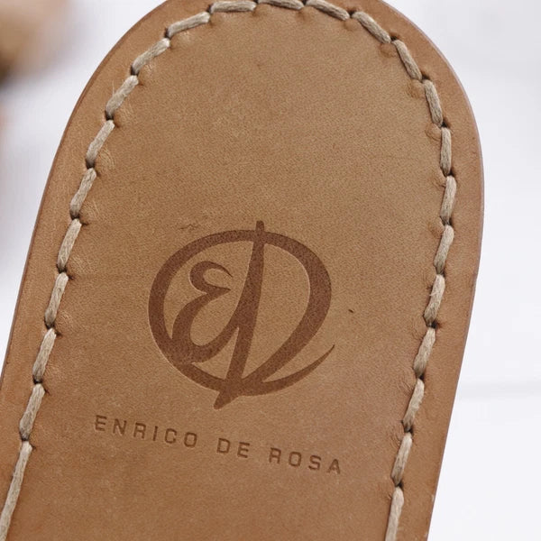 Enrico De Rosa Italy Women's Sandal Size 38 7 Snakeskin Slide Resort Hampton