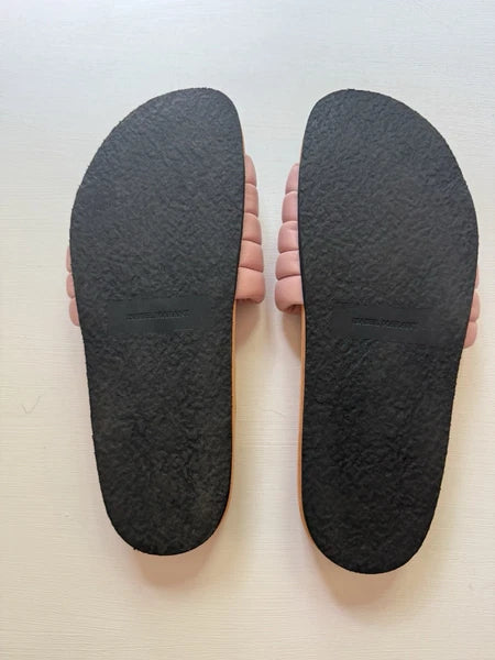 ISABEL MARANT Sandals HELLEA Quilted Soft Leather Slides Pastel Sz Women’s US 10