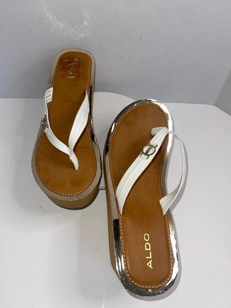 Aldo Women's Wedge Flip-Flop Sandals - Brown| Brand New | Size 11M