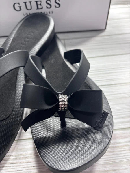 Guess Women's Tutu Eva Fashion Bow Detail Flip Flop Sandals Size 10 M