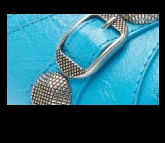 Balenciaga Le Cagole Slide Sandal CYAN/ AGED NIKEL, Size 9US /39EU $750