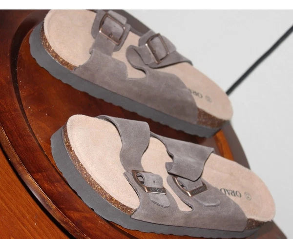 New Orado Platform Suede Sandals Soft Cork Footbed Boho Shoes Womens 12 43 Beach
