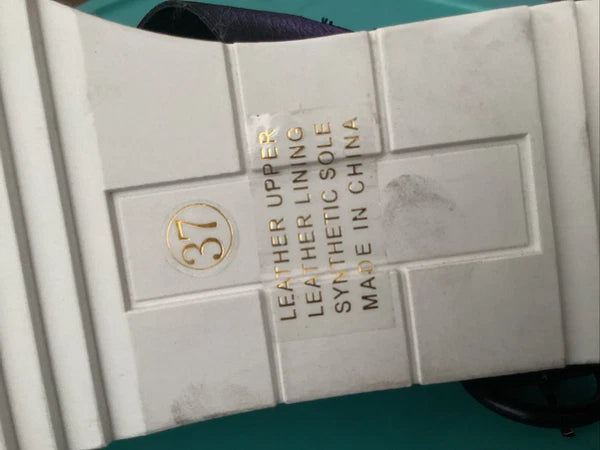 Midas Athens Black Leather slides size 37 - Current Style