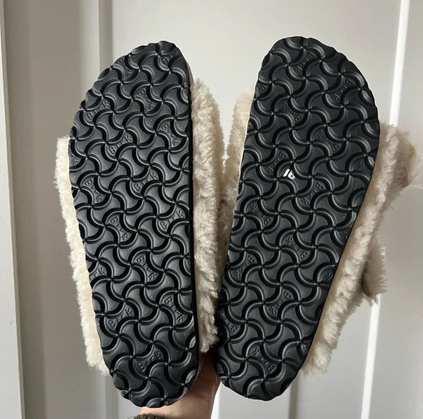 Birkenstock Arizona Big Buckle Teddy Sandals Size 10.5 EU 41