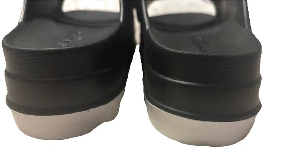 BIANCA J Slides NYC Black Platform Double Strap Slide Sandals Womens Size 9M