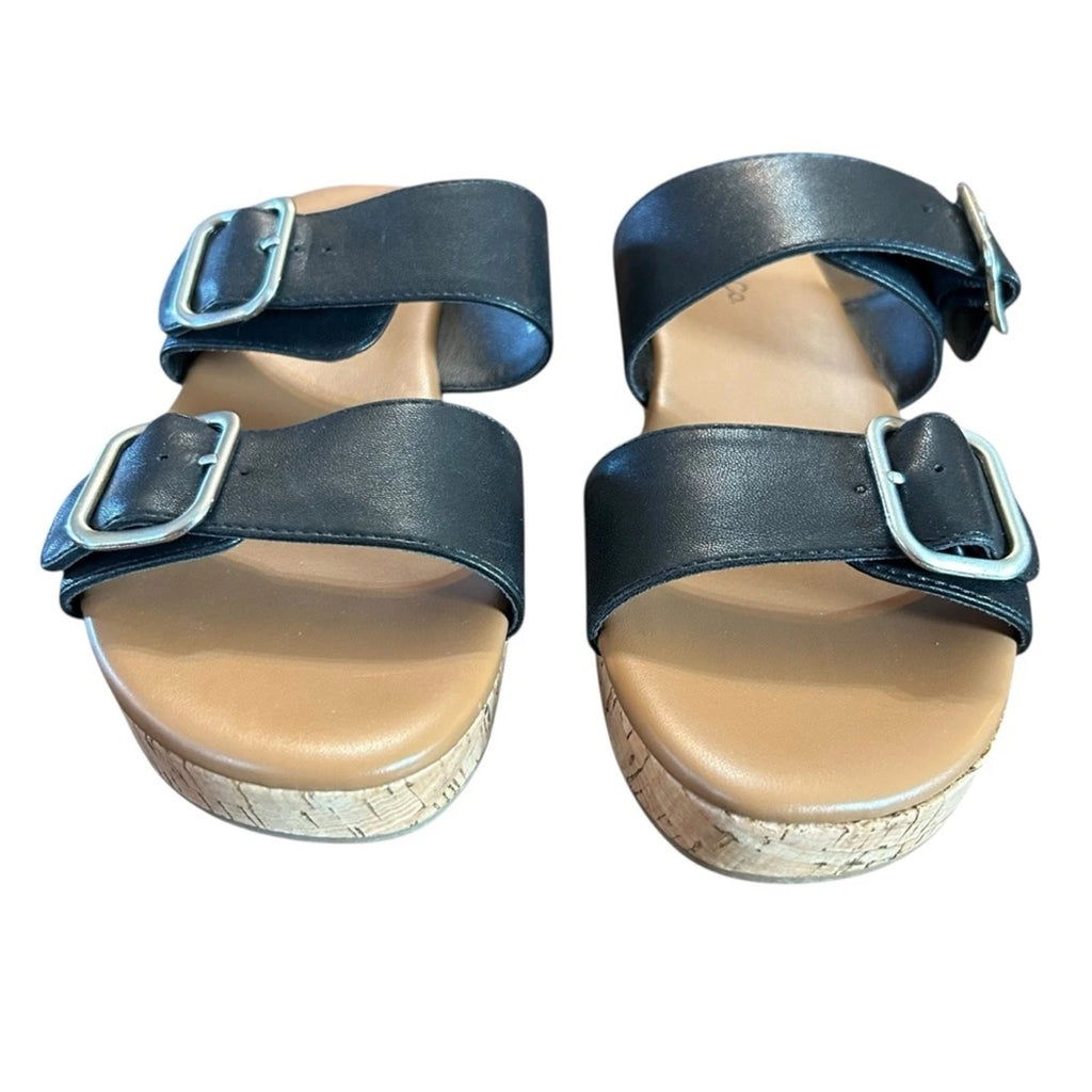 Style & Co Temppestt Slip On Double Buckle Retro Sporty Wedge Sandals NEW 7.5