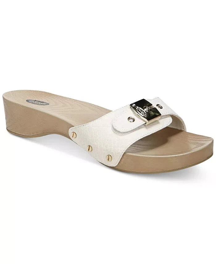 2 PAIR DR. SCHOLL'S WOMEN'S CLASSIC STYLE SLIDE BUCKLE SANDALS