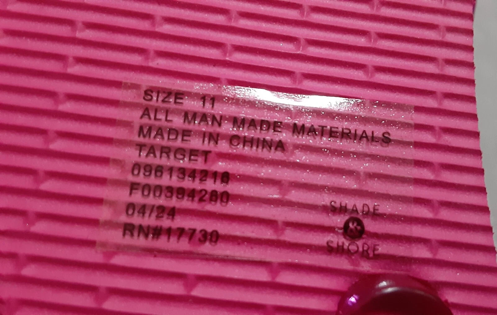Target sz:11 Women's Girls' Fashion Beach Flip Flops Sandal Shoes Fuchsia Pink
