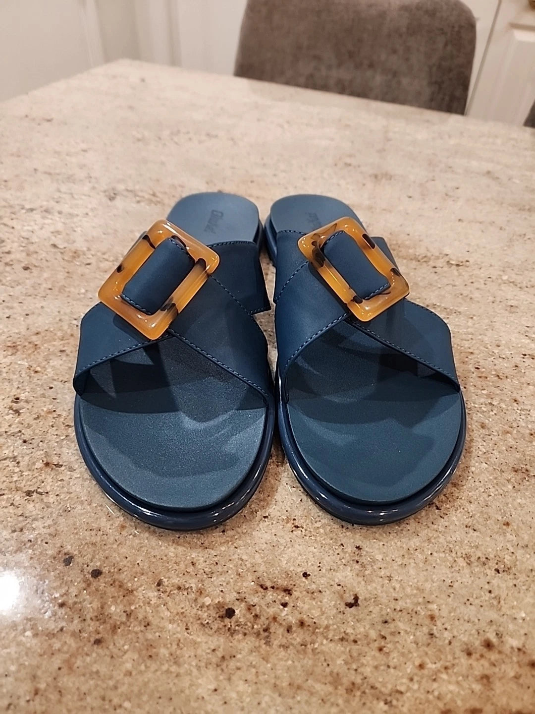 New Women's OLUKAI Lagoon La'I Leather Sandals Size 11