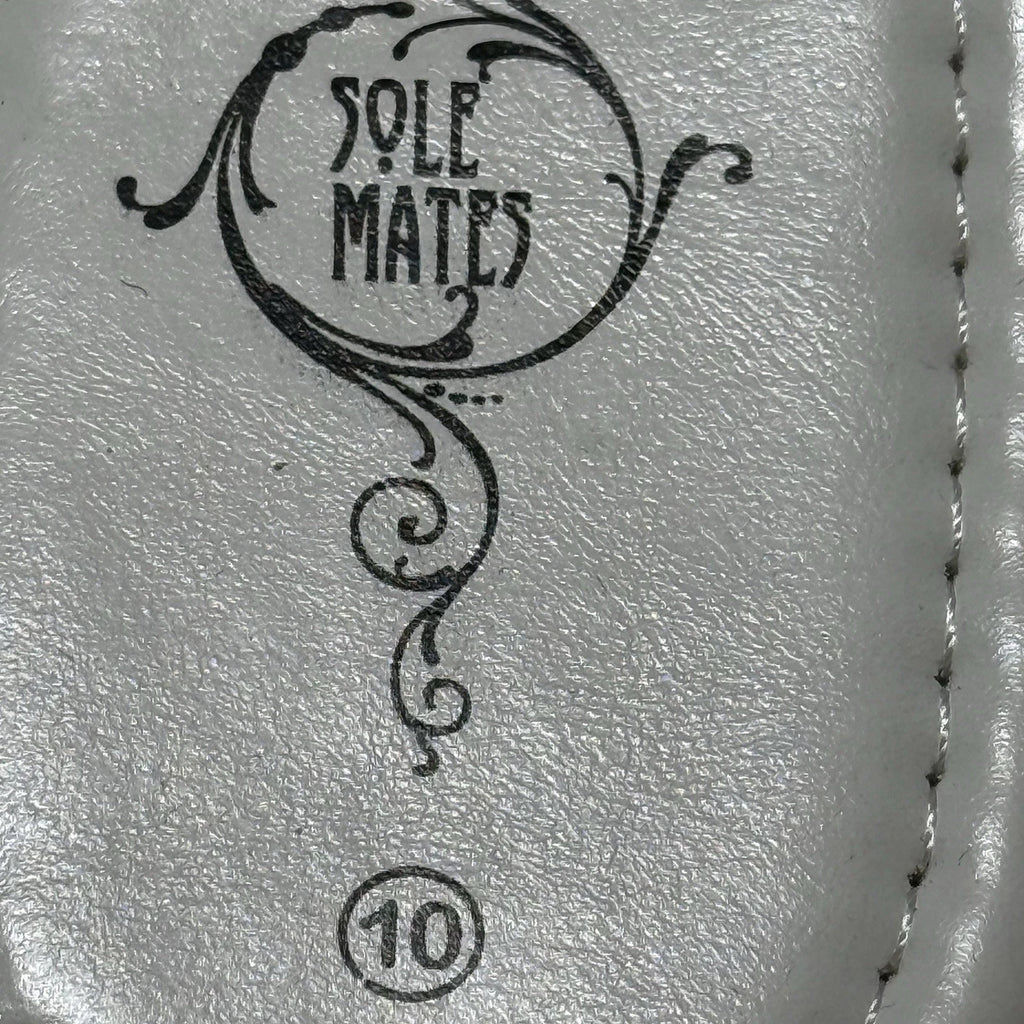 Sole Mates White SlipOnPlatform Wedge Flip Flop Thong Sandals Womens Sz 10- NEW