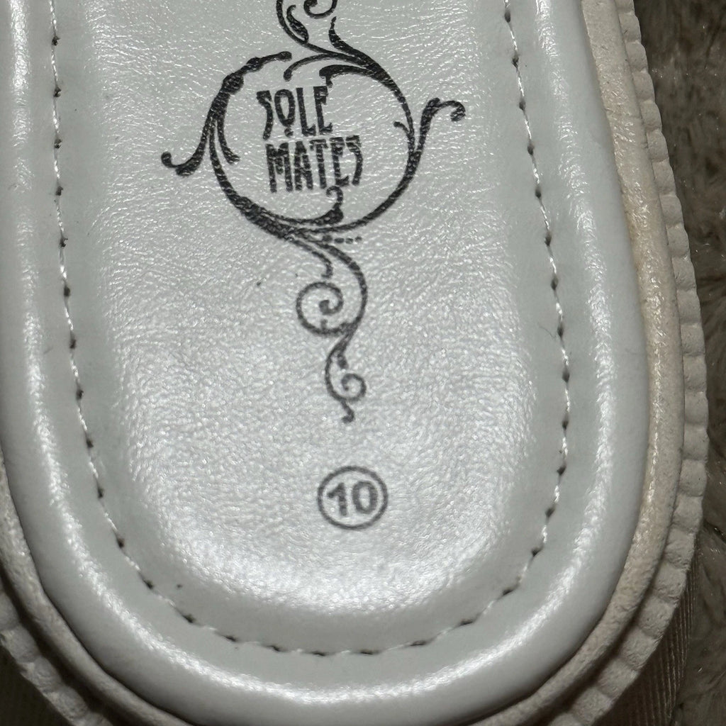 Sole Mates White SlipOnPlatform Wedge Flip Flop Thong Sandals Womens Sz 10- NEW
