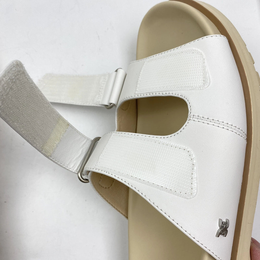 NIB Sam Edelman Women’s Eliana Sandals White Leather Lug Sole Slides 9 M
