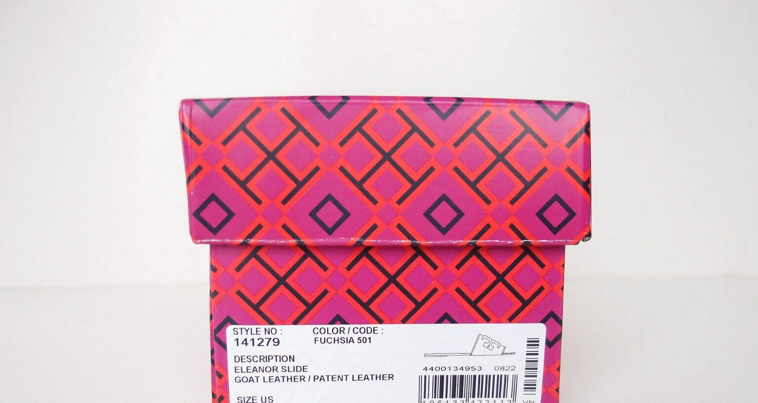 NIB Tory Burch Eleanor Slide Leather Sandal Fuchsia Pink US 9 AUTHENTIC