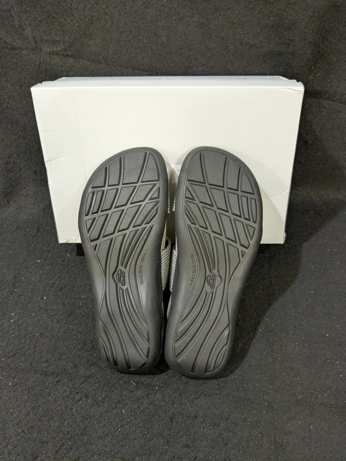 2 pair Abeo Barrie NIB Black/ Grey Tiny Stones Orthotic Sandals Sz 7.5