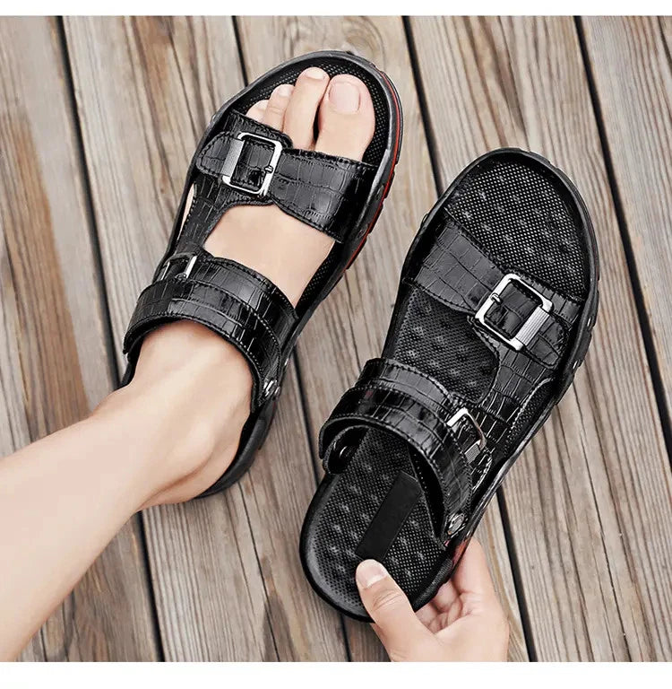 38-48 Plus Size Mens Open Toe Slingback Beach Holiday Summer Slippers Sandals Sz