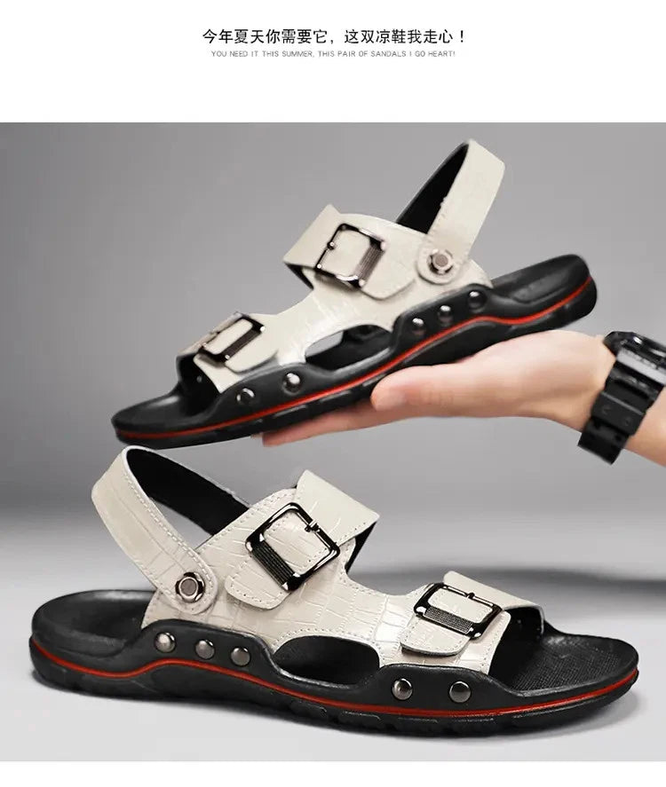 38-48 Plus Size Mens Open Toe Slingback Beach Holiday Summer Slippers Sandals Sz