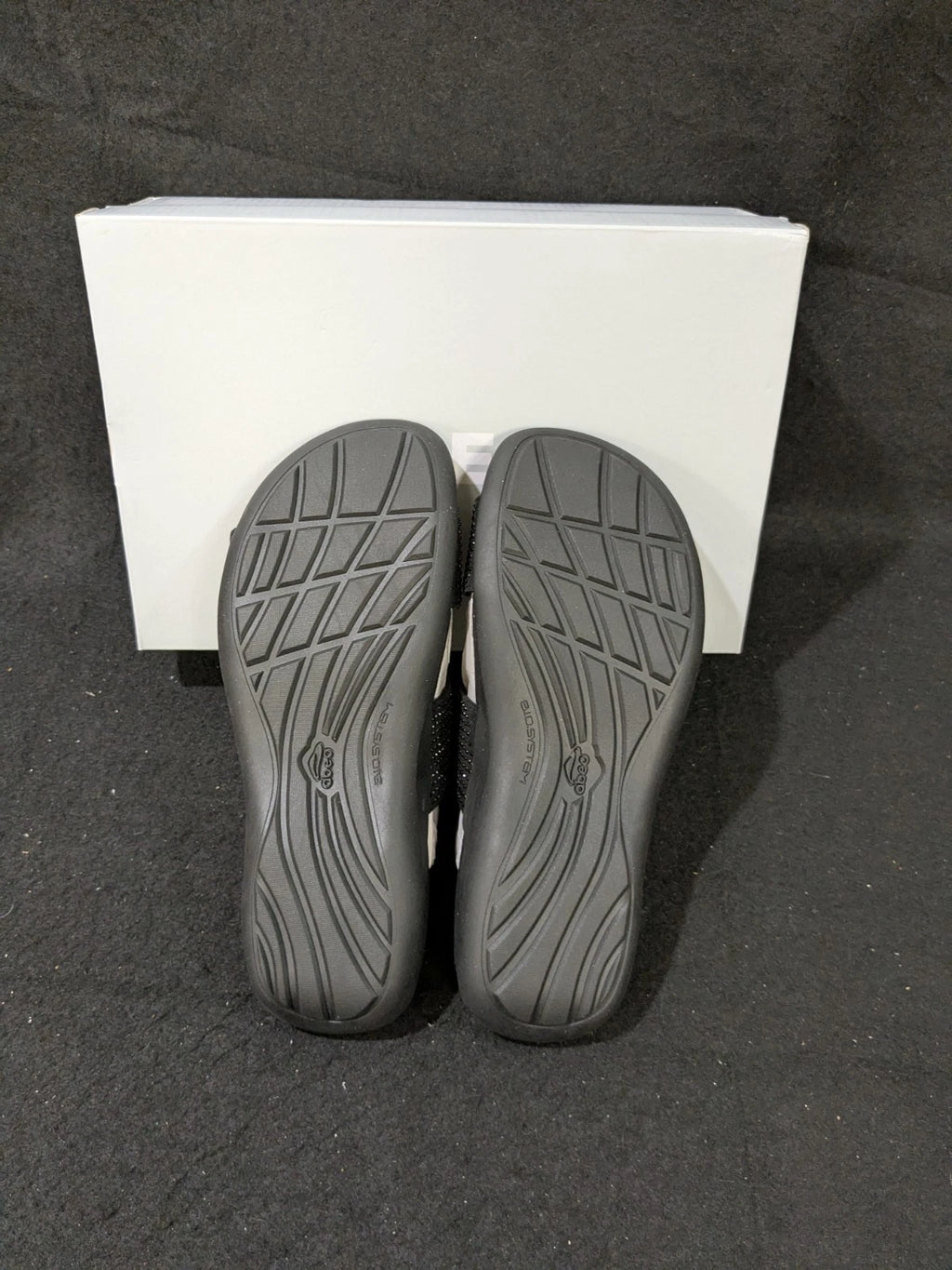 2 pair Abeo Barrie NIB Black/ Grey Tiny Stones Orthotic Sandals Sz 7.5