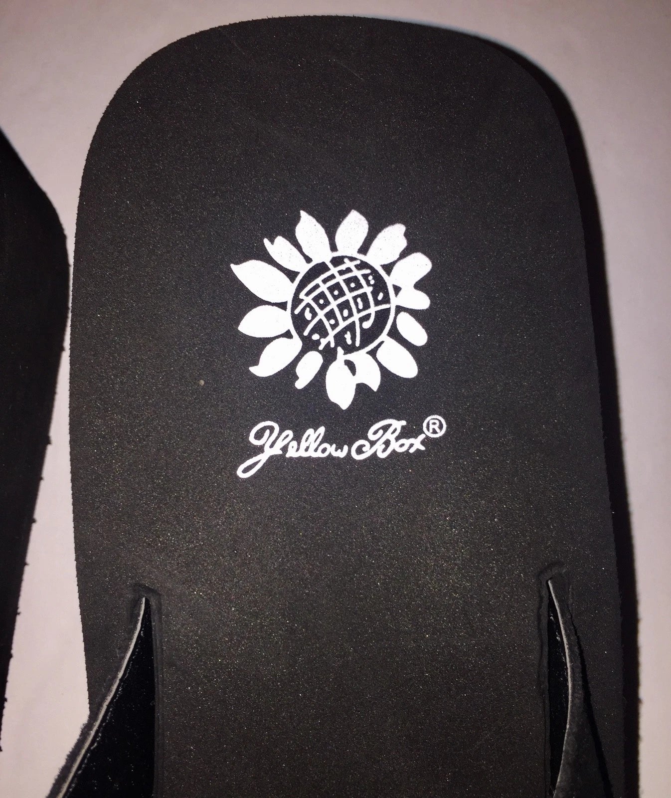 Yellow Box Flip Flops Sandals Women's Touch Wedge Pearl Jeweled Blue Black NWT