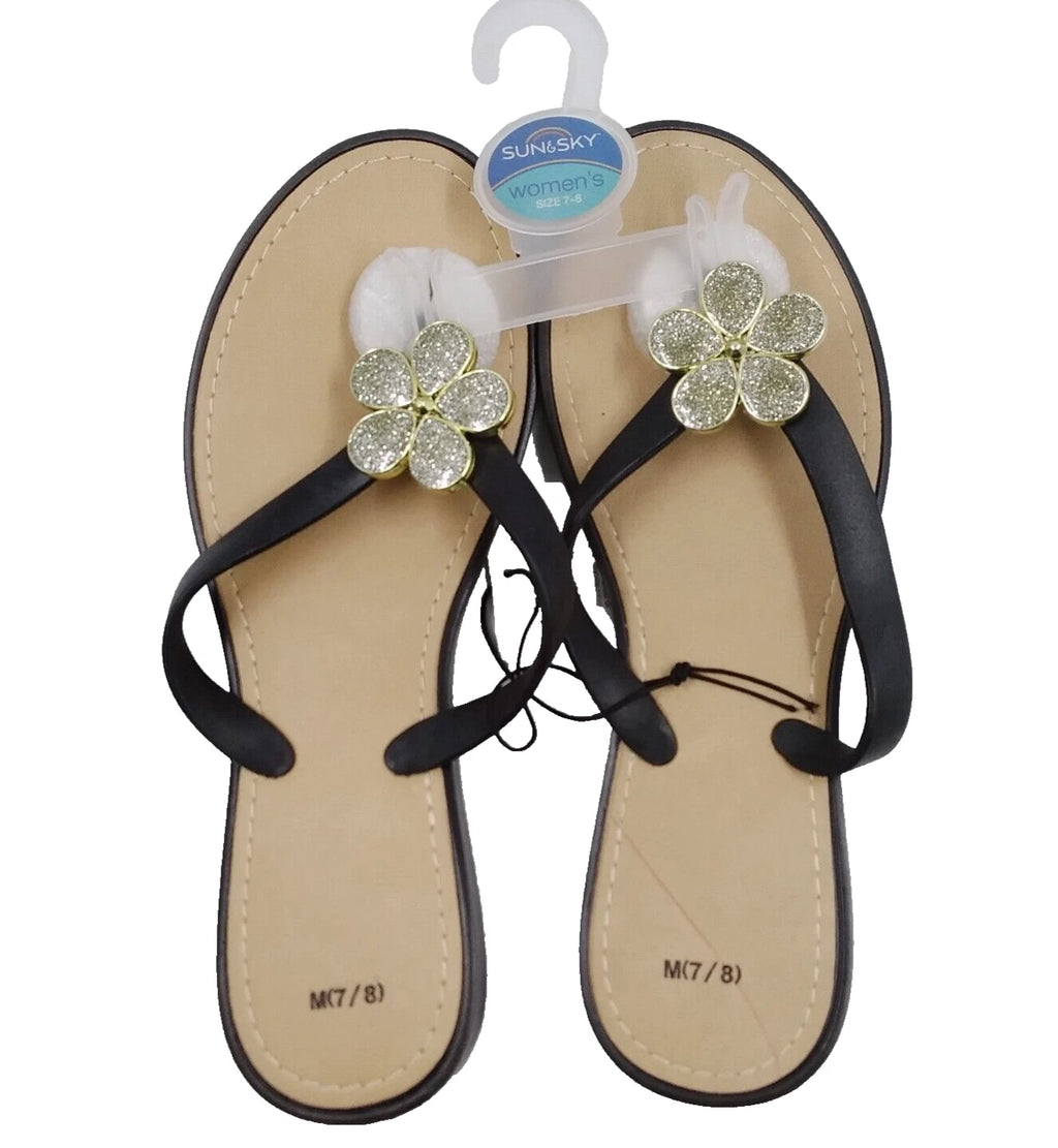 Sun & Sky Womens Fashion Summer Casual Flip Flop Thong Sandals Size 7-8 Set of 2