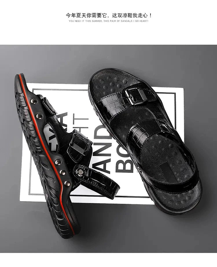 38-48 Plus Size Mens Open Toe Slingback Beach Holiday Summer Slippers Sandals Sz